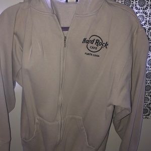 Grey Hard Rock Cafe PUNTA CANA zip up hoodie